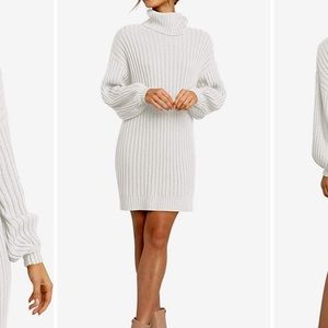 White Sweater Dress XL